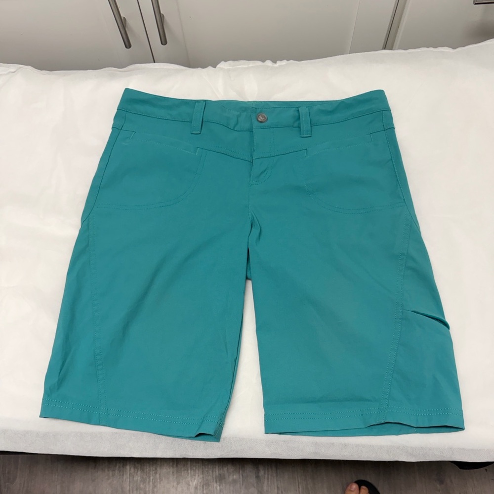 Athleta Teal Bermuda Shorts with Belt Loops